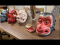 【猿面を作る】#木彫り面の作り方 #woodcarving #monkey #howto