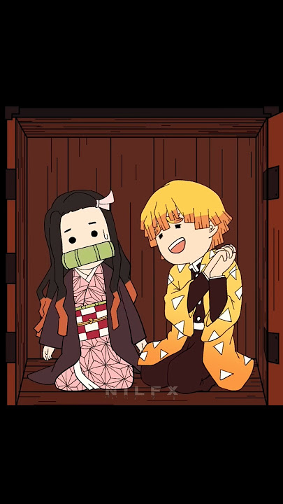 What is Zenitsu doing in Nezuko's box?😂🤫 #demonslayer #anime #kimitsunoyaiba #nezuko