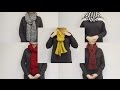 5 ways to wear a winter scarf! 冬季系围巾的5种方法！厚围巾不再丑丑的~