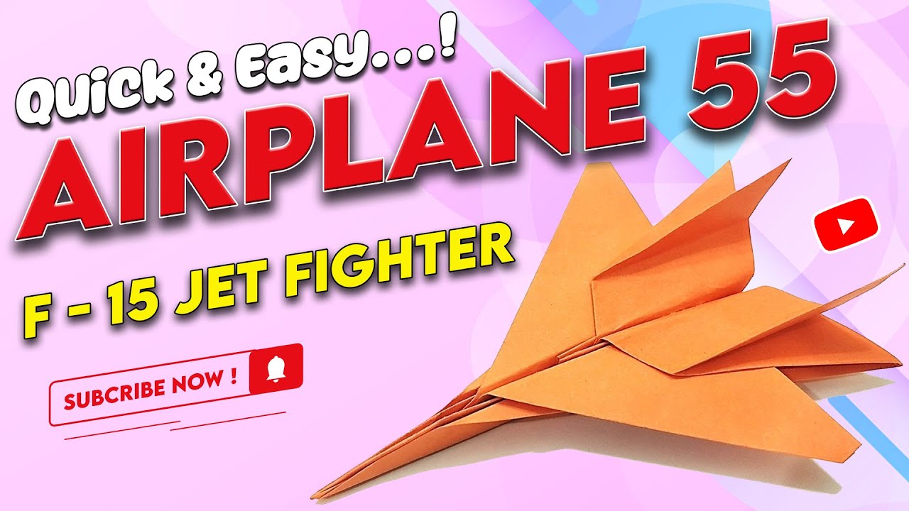 Paper Airplane 55 #Cimia / How To Make an F15 Paper Airplane / Origami ...
