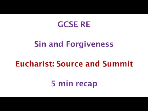 Gcse Re - Eucharist 5Min Recap