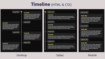 Responsive Vertical Timeline Using HTML & CSS | How To Create A Responsive Vertical Timeline