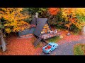 Experience Autumn 🍂  Fall Foliage Hunting from Vermont A-Frame Cabin