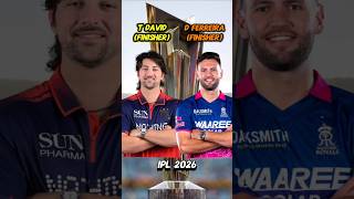 Tim David vs Donovan Ferreira IPL 2026 Comparison 💥💥 #csk #rcb #kkr #mumbaiindians #tataipl #ipl2026