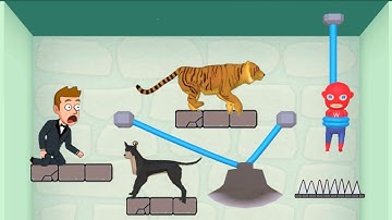 Rescue Cut - Rope Puzzle Game - Android Gameplay Walkthrough Levels   (141 - 150) part - #9