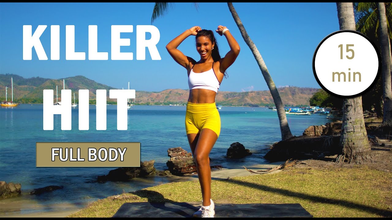 15 min KILLER HIIT Full Body Workout - Non Stop! No Equipment - No ...
