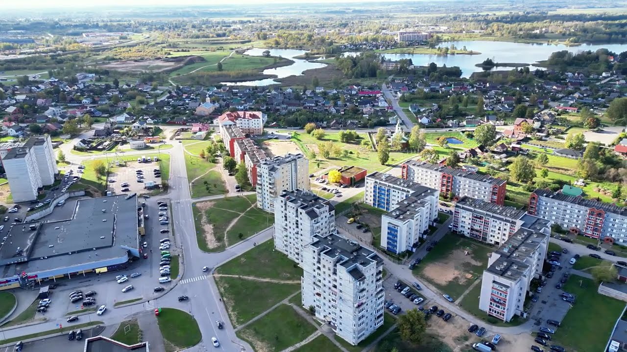 4K Drone video from Pervomayka, Daugavpils. Authum 2024 ( Новый Форштадт, Латвия )