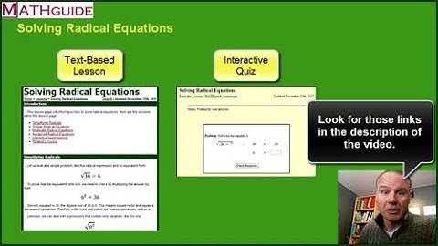 Solving Radical Equations