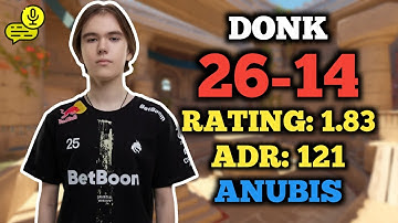 DONK (26-14) RT: 1.83 EU FACEIT RANKED (ANUBIS) +VOICE COMMS | ELO 5338 #cs2 #pov