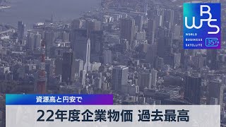 22年度企業物価 過去最高　資源高と円安で【WBS】（2023年4月12日）