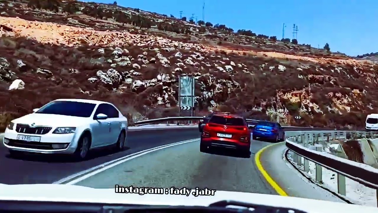 الطريق الى مدينة #نابلس مرورا بحاجز #زعترة و #حوارة