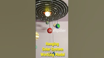 hanging solar system working model with lights - shorts | craftpiller