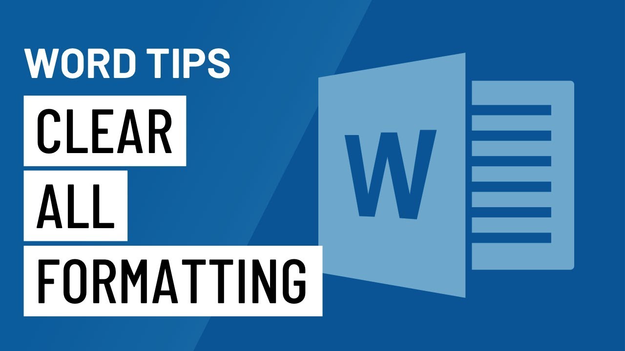 ⁣Word Quick Tip: Clear All Formatting