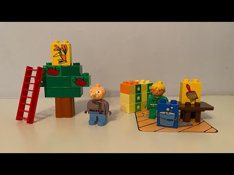 YouTube thumbnail: Lego Duplo Bob the Builder Naughty Spud Set and Wallpaper Wendy Set from 2002 Review.