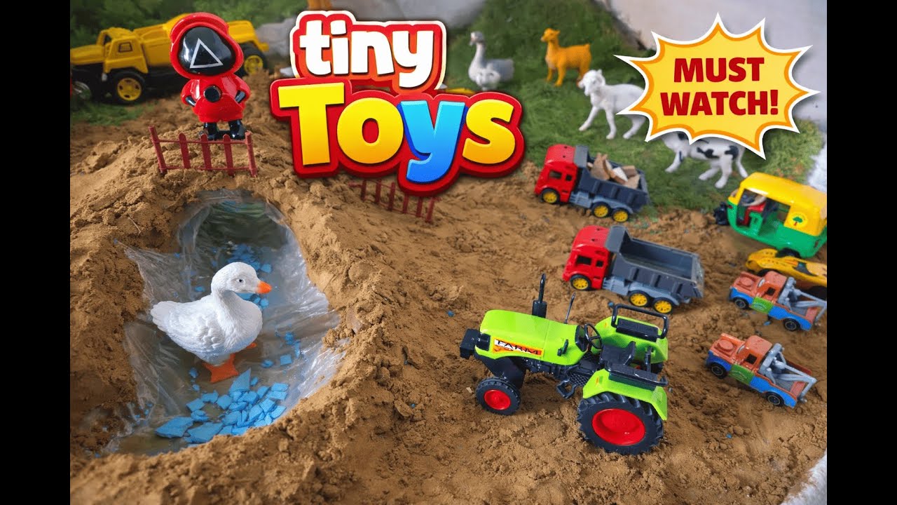 Big Rescue Mission f | Toy Trucks, JCB 3DX & Ashoka Leyland , Tata Trucks Animal Rescue