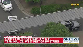 Car hit by gunfire after shooting near Durham bus station on W. Pettigrew St.