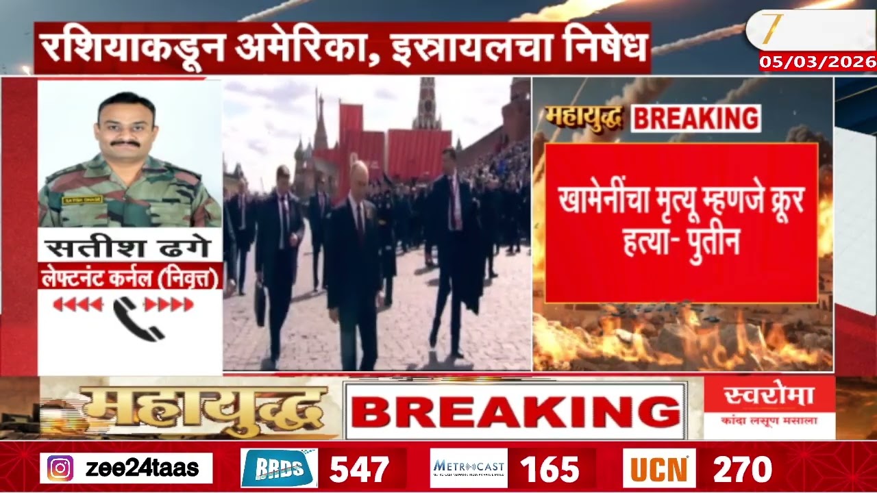 Russia On America | रशियाकडून अमेरिका, इस्त्रायलला निषेध