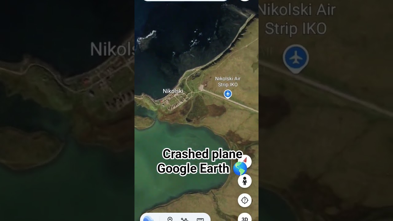 Crashed plane image in american island #aeroplane #googleearth #mystery #shorts #earthsigns