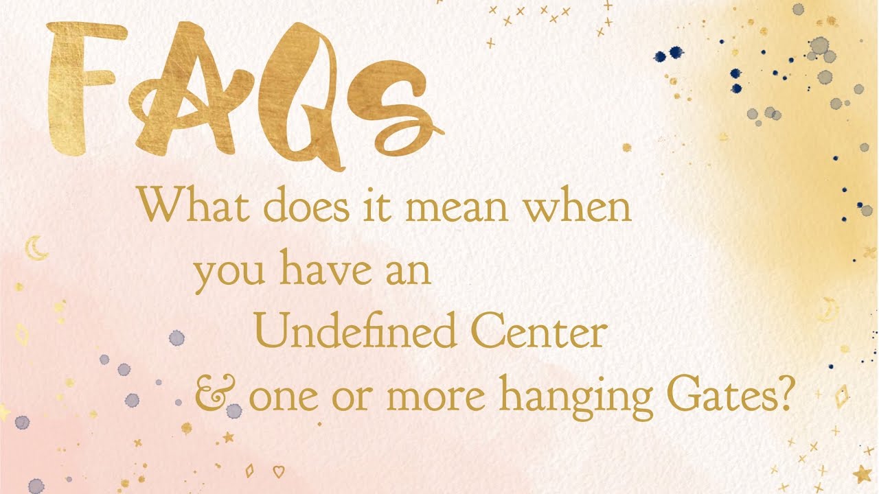 FAQ - Undefined Centers