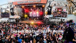 Using My Dual Op Sub 250 FPV Drone Live During a Music Festival