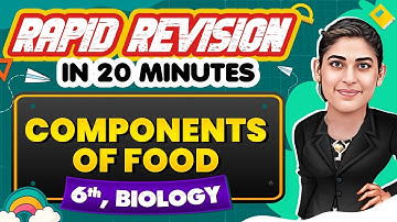Components of Food - Rapid Revision in 20 Minutes🔥|| Biology, Class 6th 📚