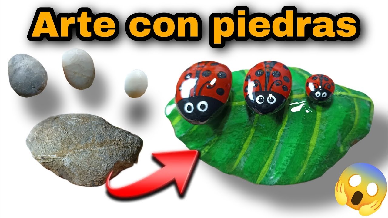 Cómo Hacer Mariquitas con Piedras: Manualidad Fácil 🐞🐞 #art #painting #drawing  #manualidades