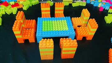 Satisfying DIy Lego Big Dining table and Chair/ ASMR Building Blocks/Lego building #buildingblocks 