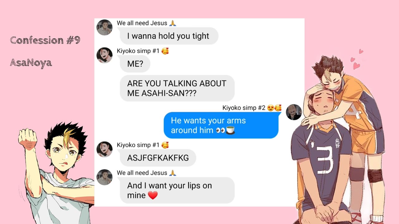 Haikyuu || Confessions #9 || Asanoya || Lyrics prank ~ Baby, I love you || Plot twist?!?