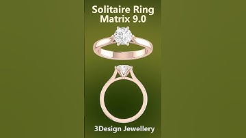 ||🔷How to Make Solitaire Ring 🔷|| Matrix9 || Rhino 3D || Jewellery Cad Design || Tutorial