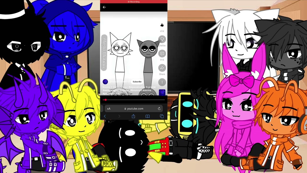 Короткое видео с реакцией Спрунки /часть 3/