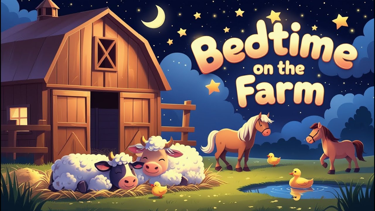 🌙 Bedtime on the Farm | Relaxing Kids Rhyme with Animal Sounds | Sleepy ...