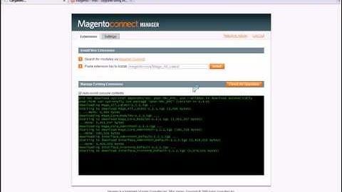 Actualización de Magento Commerce vía Magento Connect