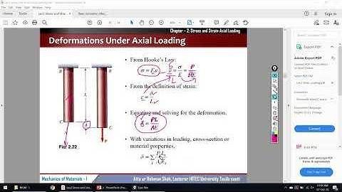 23 - Deformation Under Axial Loadings | Chapter 02 | Mechanics of Materials by Beer and Johnston