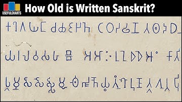How Old is Written Sanskrit?