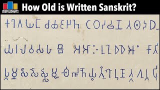 How Old is Written Sanskrit?