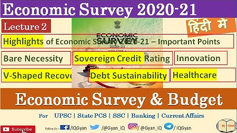 Highlights of Economic Survey 2020 21|  Part 2 | Economic Survey 2021   UPSC | IQ Gyan | Budget 2021