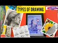 Types of drawing🖌️ 🎨 /स्केचिंग कैसे करे /how to start drawing @ashishfinearts