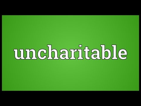 Header of uncharitable