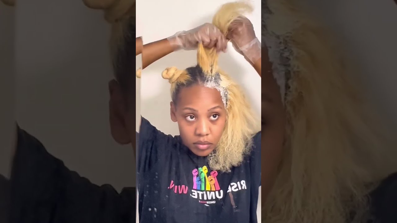 DYE MY HAIR WITH ME Hairdye Blonde 613 4a 4b Kinkycurlyhair