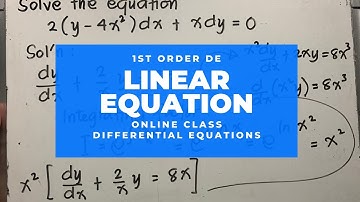 TOPIC 8 - Linear Equation of Order One