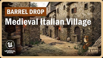 Medieval Italian Village Environment | Showcase | Game-Ready for Unreal Engine 5 | Barrel & Bark