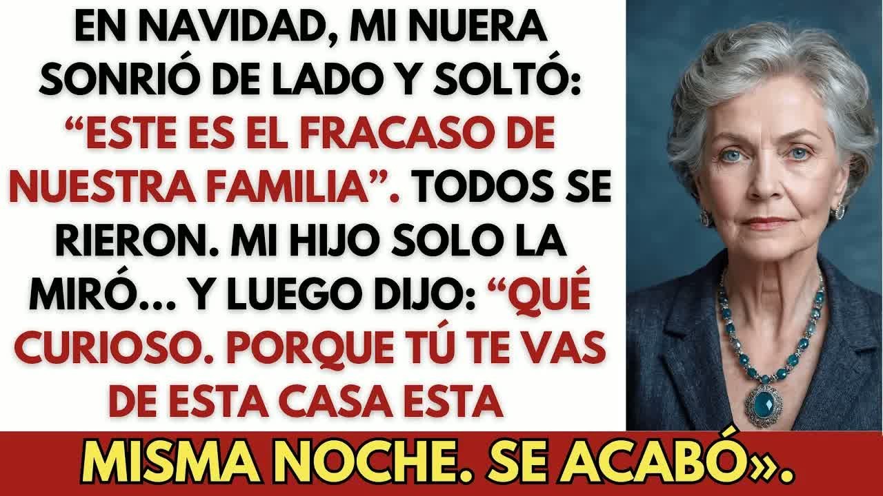 En la Cena de Navidad, Mi Nuera Me Humilló Delante de Mi Hijo… Pero Él La Echó de la Casa