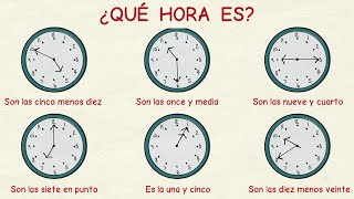 Aprender español: Las horas 🕒 (nivel básico)