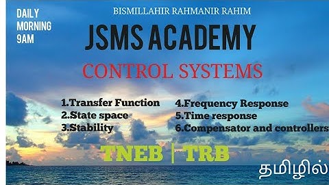 Lec 02 Course overview | Through TNEB &TRB Syllabus | Control Systems in Tamil