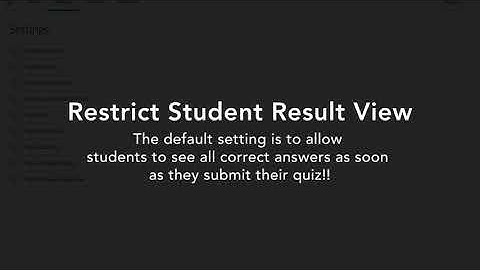 New Quizzes Crash Course: Restrict Student Result View