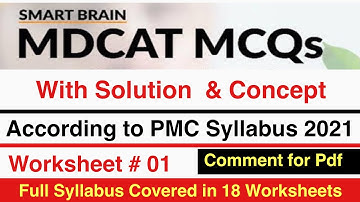 NMDCAT / ECAT Unit wise Chemistry Mcqs according  to the latest  PMC syllabus 2021