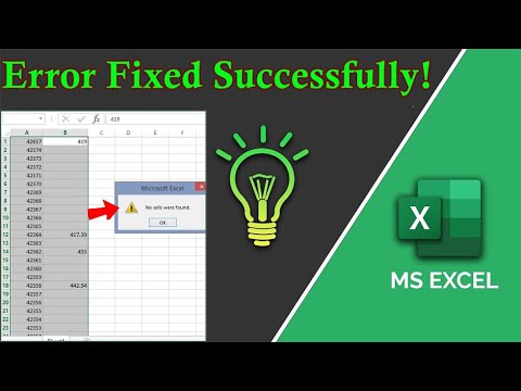 No Cells Were Found Excel Error FIXED – Stop Wasting Time! | Excel Tech & Tricks