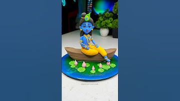 Krishna ji idol making with clay 🦚 Beautiful Krishna ji making 🙏🏻 Jai Shree Krishna #shorts #short