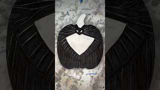 Paint Jack Skellington’s suit with me on a pumpkin canvas #artistpainting #painting #art #artist