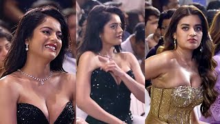 Riddhi Kumar And Nidhhi Agarwal Visuals At Nache Nache Song Launch Event The Rajasaab News Buzz